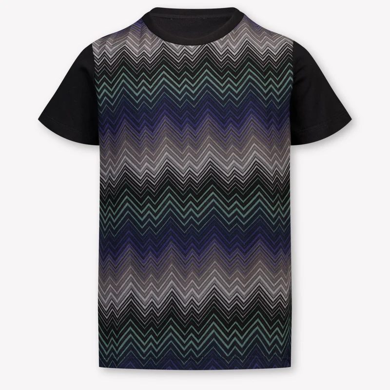 Missoni Kinder Jongens T-Shirt In Zwart 8 Jaar