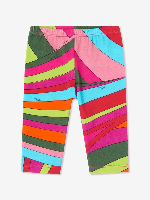 PUCCI Baby Girls Iride Print Leggings in Multicolour Multicoloured / 12 Mths