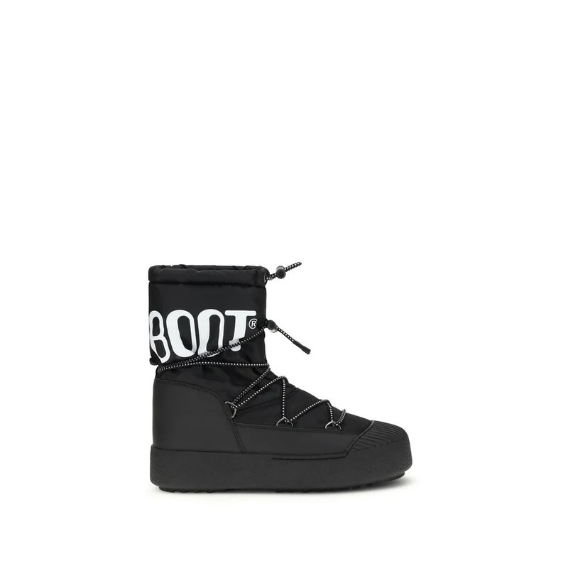 Moon Boot Black Polyamide Lace-Up Boots EU46/US13