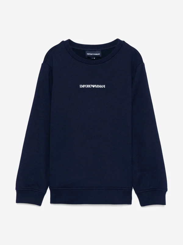 Emporio Armani Boys Logo Sweatshirt in Navy Navy / 5 Yrs