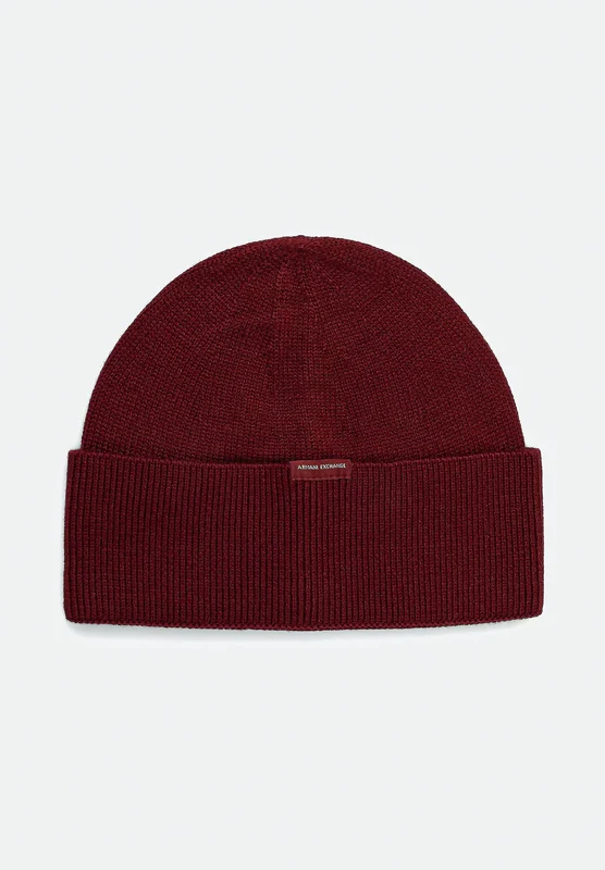 ARMANI EXCHANGE Berretto di lana bordeaux da uomo UNI