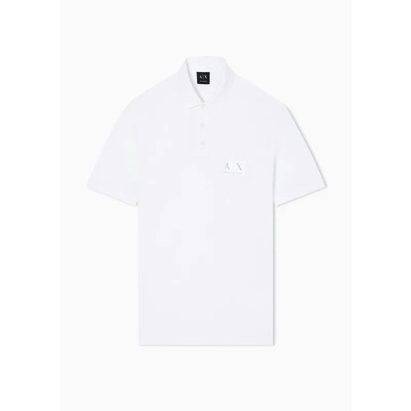 Camisa Polo em Algodão Off White - M
