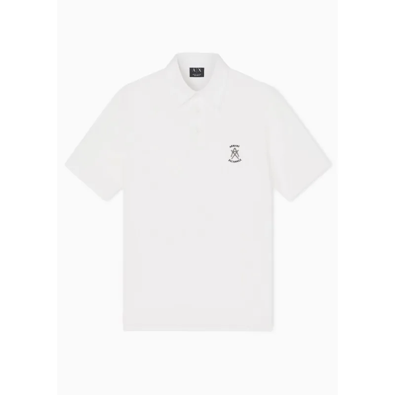 Camisa Polo em Algodão Off White - L