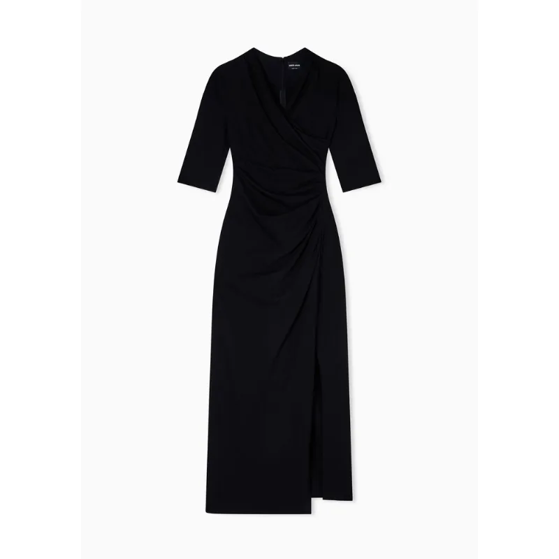 Vestido Midi em Ponto Milano Preto - 46 IT - 44 BR