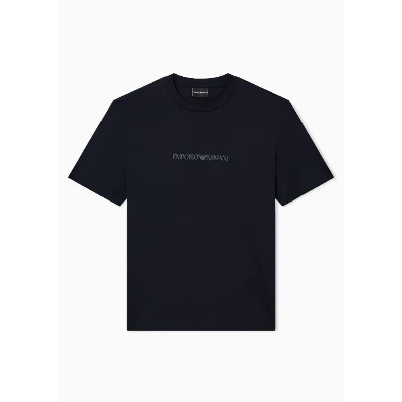 Camiseta Slim Fit em Pima Essential Azul Marinho - XS
