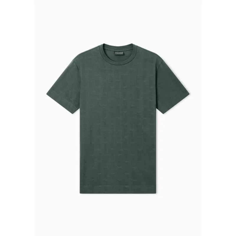 Camiseta Slim Fit com Micro Logo Verde - S