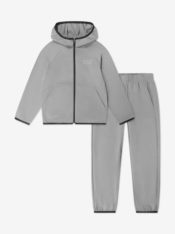 EA7 Emporio Armani Boys Natural VENTUS7 Tracksuit in Grey Grey / 16 Yrs