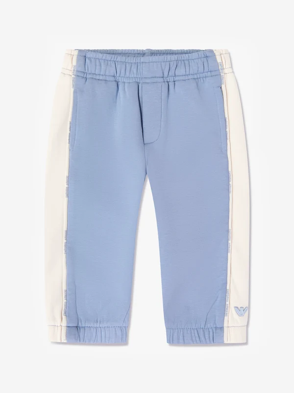 Emporio Armani Baby Boys Colourblock Joggers in Blue Blue / 36 Mths