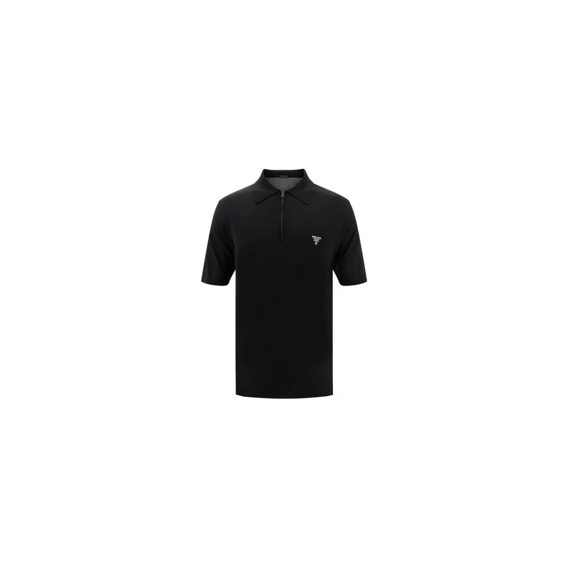 Prada Black Wool Oves Aries Polo Shirt IT52 | XL