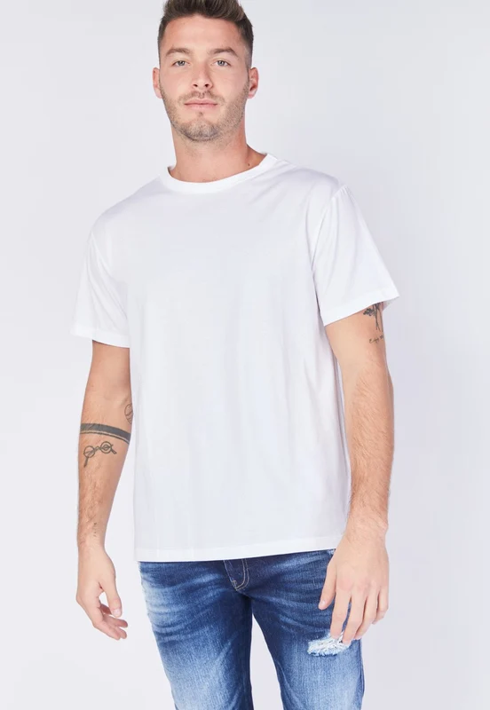 טי שירט קצרה בייסיק גברים WHITE / XL