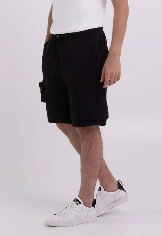 מכנסי ברמודה קצרים גברים BLACK / S