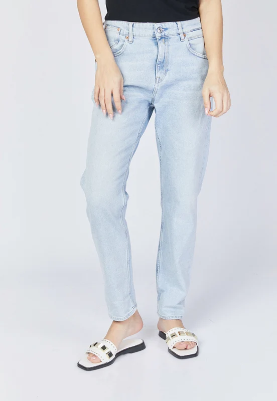 ג׳ינס נמוך בגזרה ישרה נשים BLUE / 23
