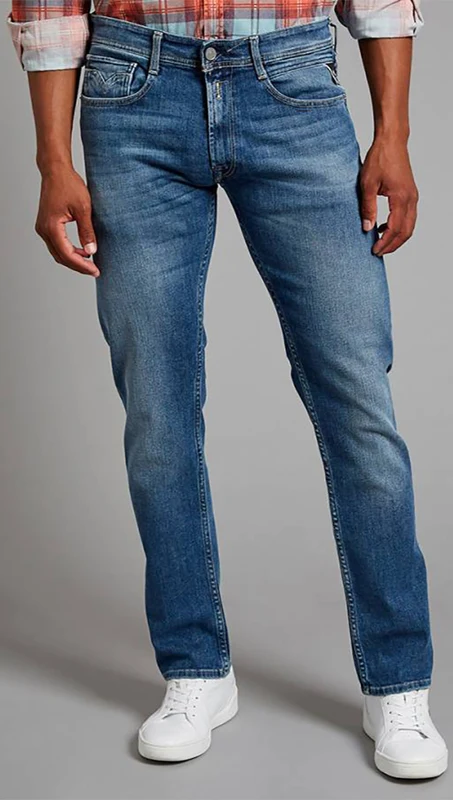 Replay Rocco Regular Fit For Men Blue / 33 / 32