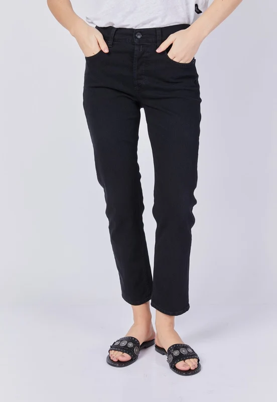 ג׳ינס מתרחב Mid Rise נשים BLACK / 29