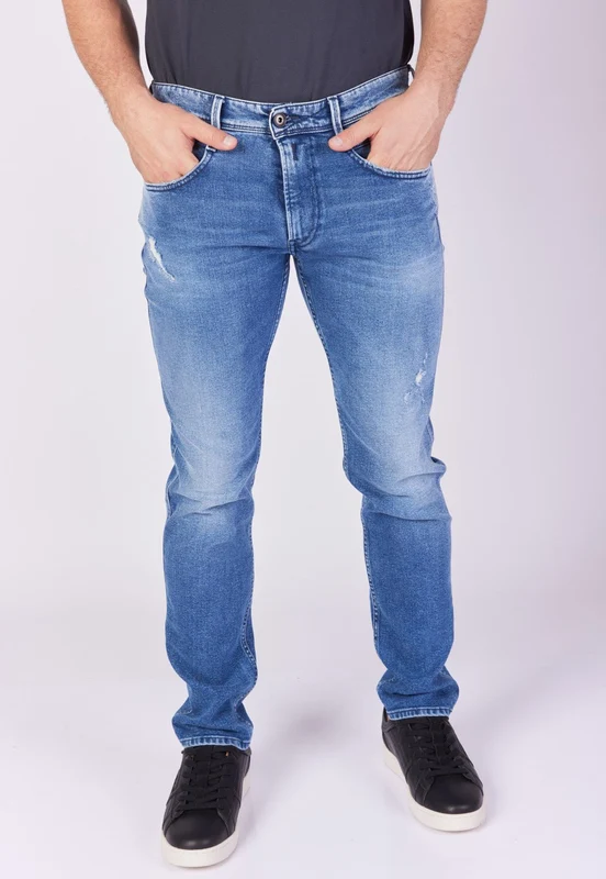 מכנסי ג'ינס בגזרת Slim גברים BLUE / 40