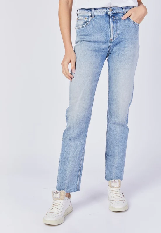 ג'ינס בגזרת Mom Fit נשים BLUE / 23