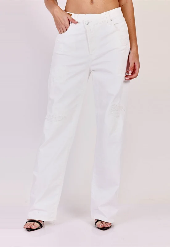 ג'ינס Tapered Zelmaa נשים WHITE / 27