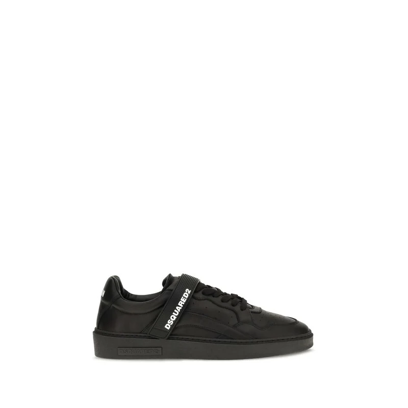 Dsquared² Black Calf Leather Bos Taurus Athletic Sneakers EU41.5/US8.5