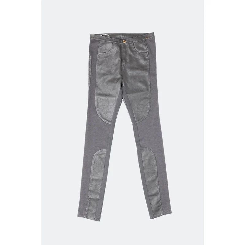 Gas Gray Leather Pants 25