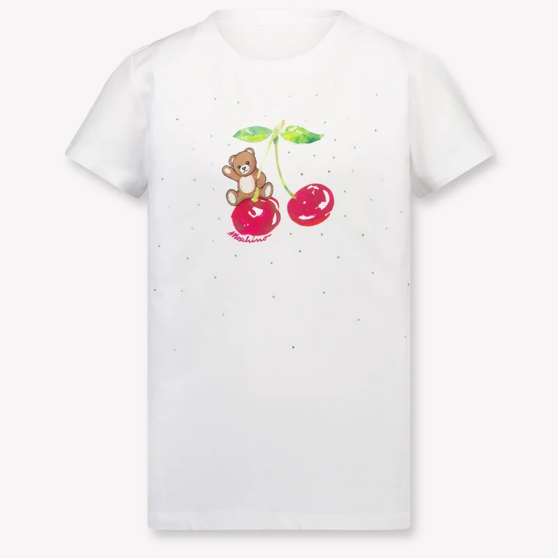 Moschino Kinder Meisjes T-Shirt In Wit 6 Jaar
