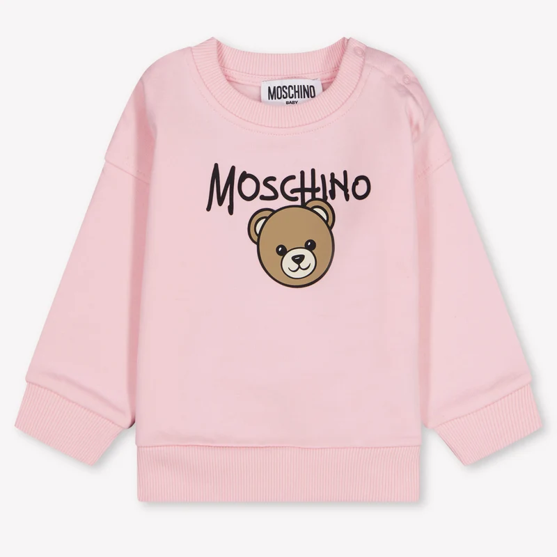 Moschino Baby Meisjes Trui In Licht Roze 18/24