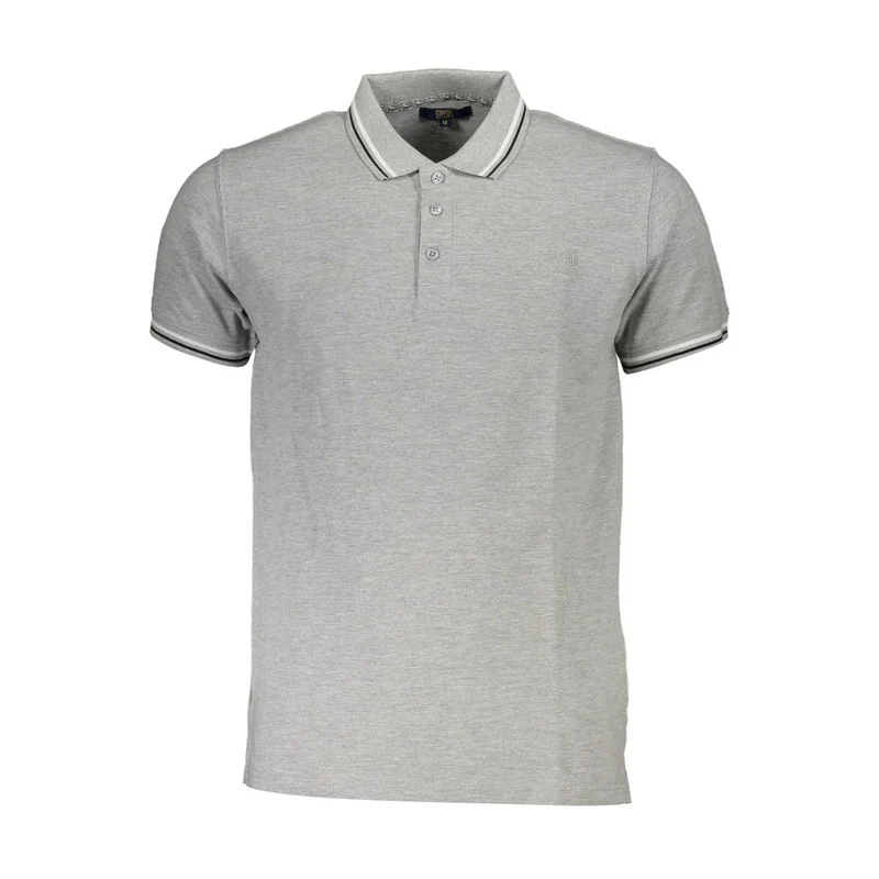Cavalli Class Grigio Cotton Men Polo XXL