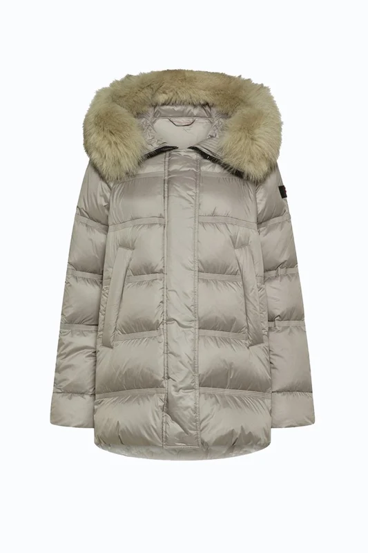 Peuterey Stone Glossy Hooded Polyester Puffer Jacket IT 42