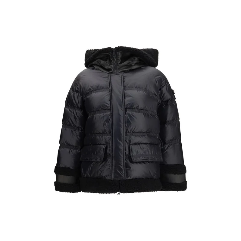 Peuterey Black Polyamide Full-Length Jacket IT42 | L