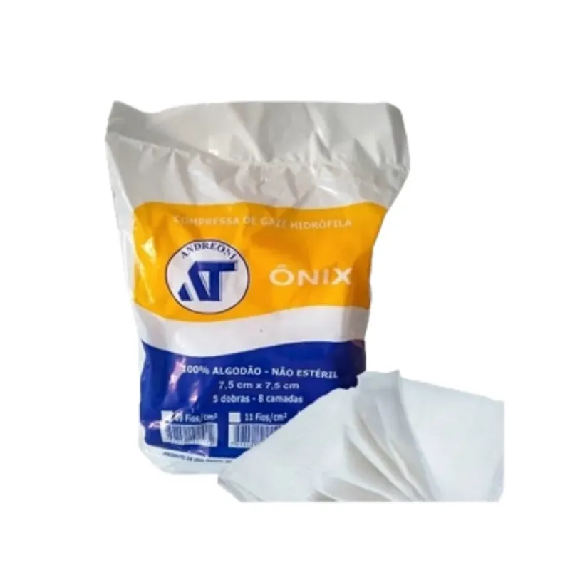 Compressa de Gaze 7,5X7,5 C/5.000 13F - Andreoni Textil