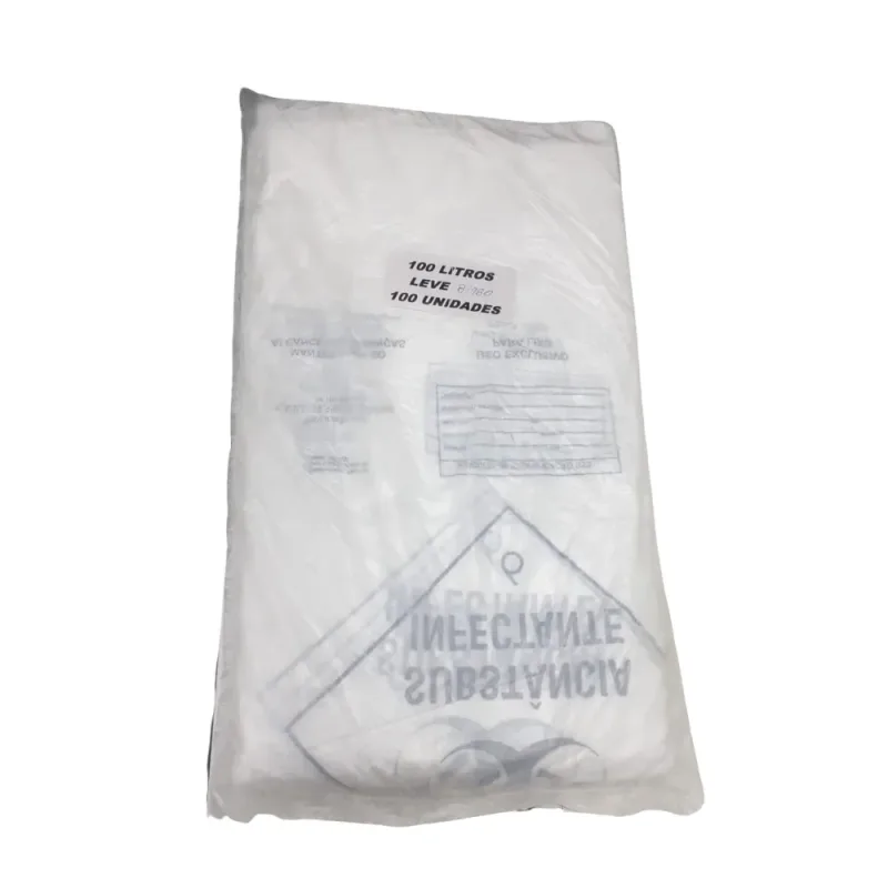 Saco Para Lixo Hospitalar Leitoso 100 LTS C/100 Plasticos Araken