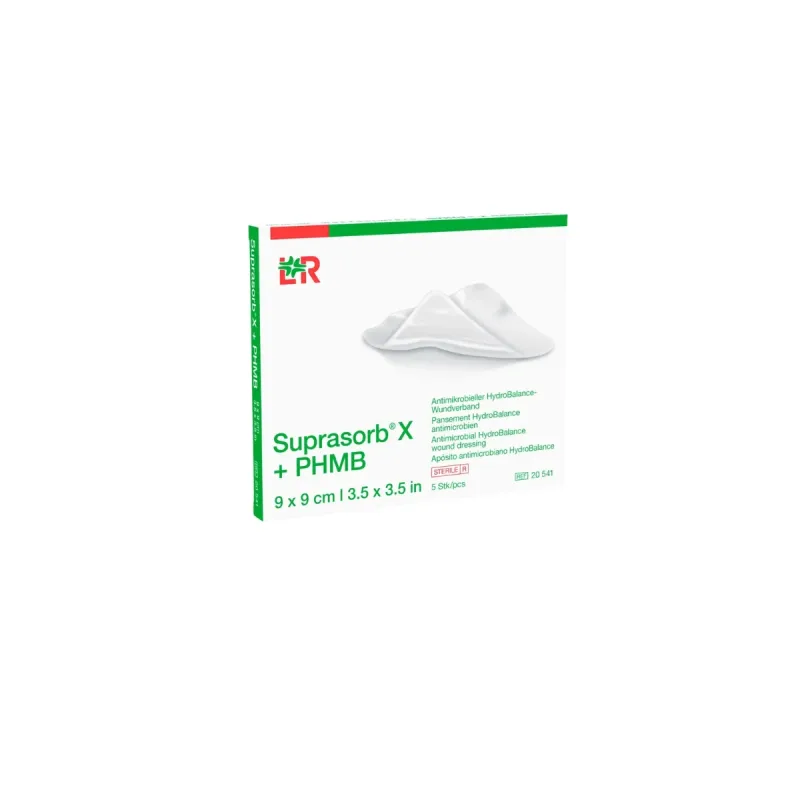 Curativo Antimicrobiano Hidrobalance Suprasorb X + Phmb 09 X 09 CM (C/05 Unds) - Lohmann &amp; Rauscher
