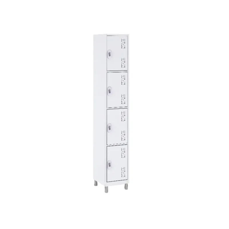 Roupeiro de AÇO 4 Portas Grandes Smart 1850 X 680 X 400 Cinza Smart - W3
