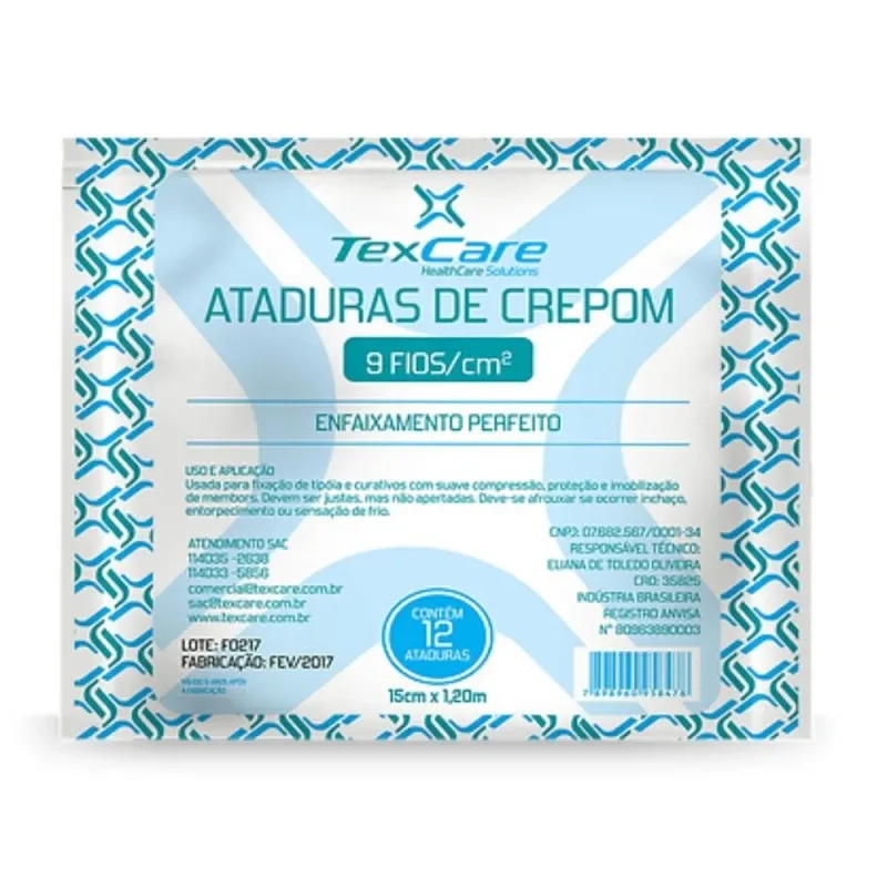 Atadura de Crepom 15 X 1,20 MT 09 Fios (C/12) - Texcare