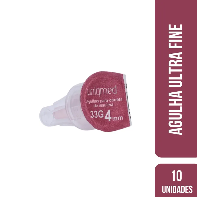 Agulha Ultra Fine 4MM X 0,20MM 33G Caixa (C/10 Unds) - Uniqmed
