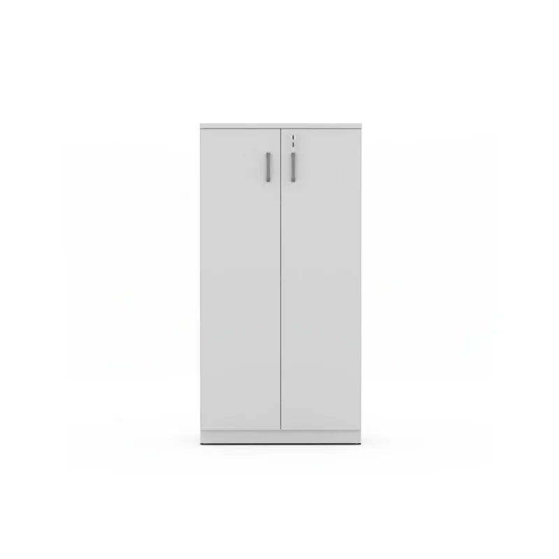 Armario Alto 2 Portas 3 Prateleiras Cinza 80X50X160 - Gebbwork