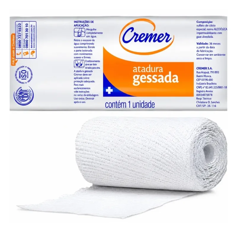 Atadura Gessada 08CM X 2,0 MT Cremer