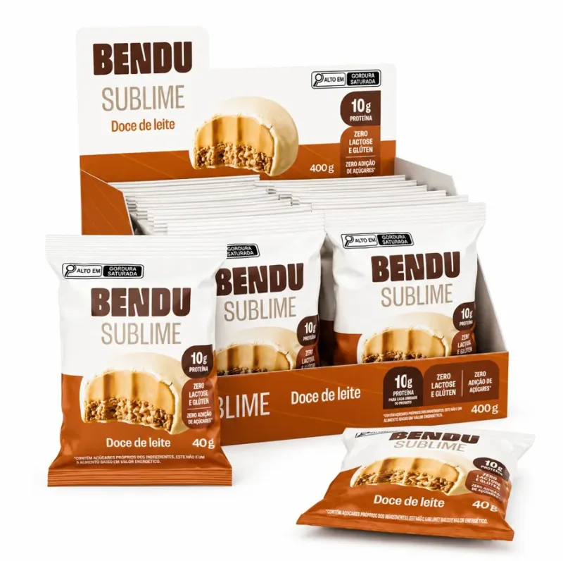 Barra Zero Açúcar Sublime Sabor Doce de Leite 40G (CX C/10 UND) - Bendu