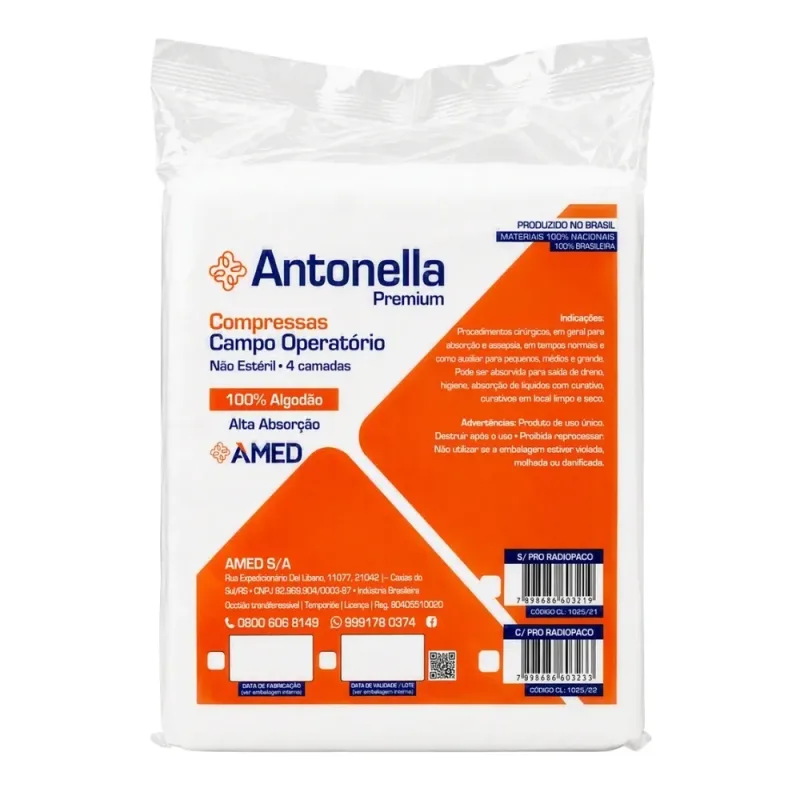 Campo Operatorio 23 X 25 com FIO PCT C/50 Radio Antonella -america Medical