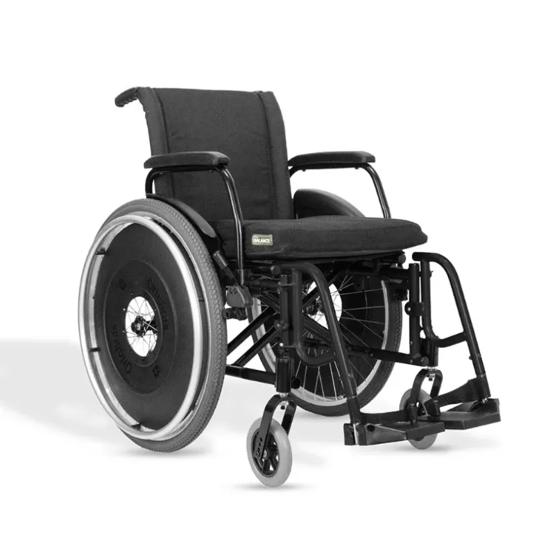 Cadeira de Rodas AVD Alumínio 50CM Preta - Ortobrás