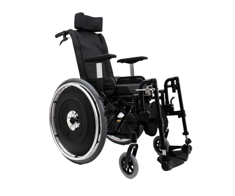 Cadeira de Rodas AVD Alumínio Reclinável 50CM Preta - Ortobrás