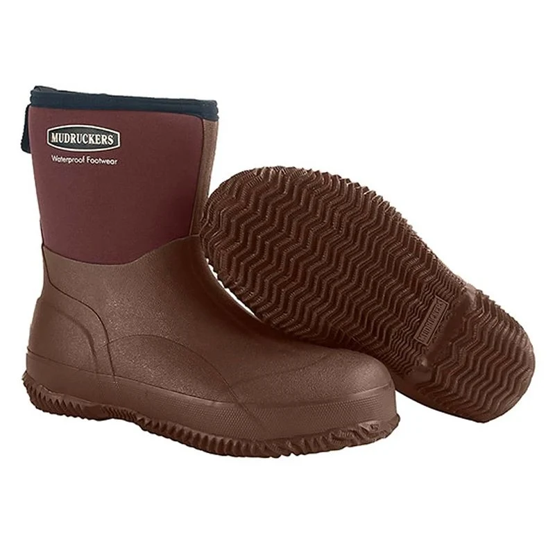 Mudruckers Waterproof 9in Slip On Mid Boots Brown / 9