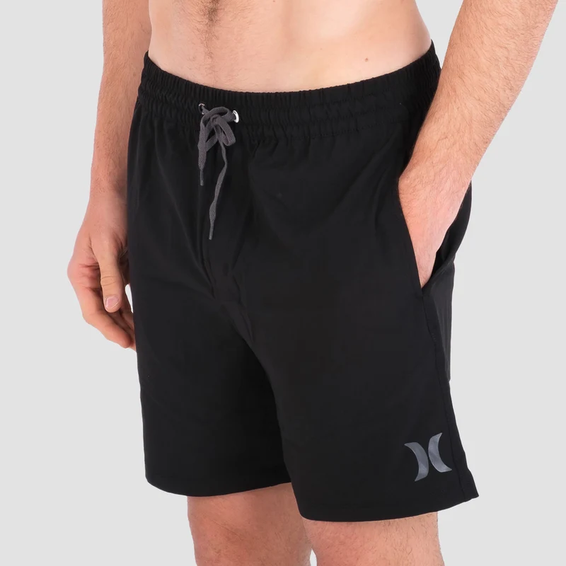 Hurley One And Only Solid 17" Volley Boardshorts Black X-Large / Black