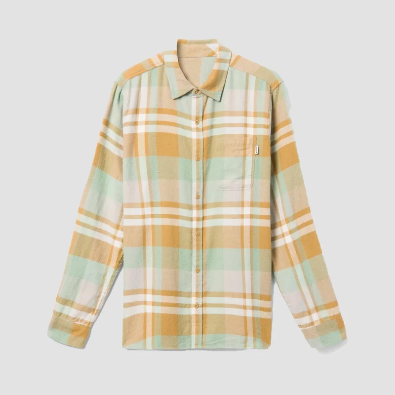 Hurley Portland Organic Flannel Longsleeve Shirt Golden Doodle Medium / Golden Doodle