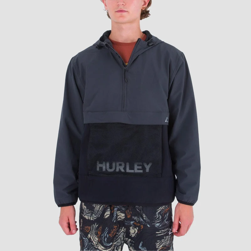 Hurley Phantom+ Packable Anorak Jacket Dark Stone Grey X-Large / Dark Stone Grey