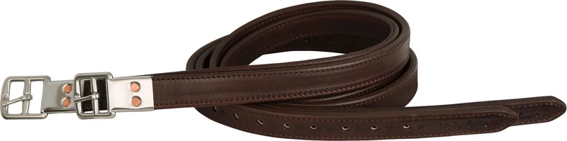 M. Toulouse Double Leather Stirrup Leathers Chocolate / 3/4 x 48