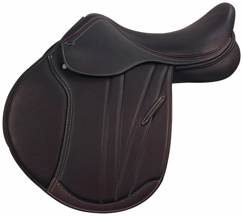 M. Toulouse Phoenix Artisan Close Contact Saddle with Genesis Chocolate / 17.5 Long Flap