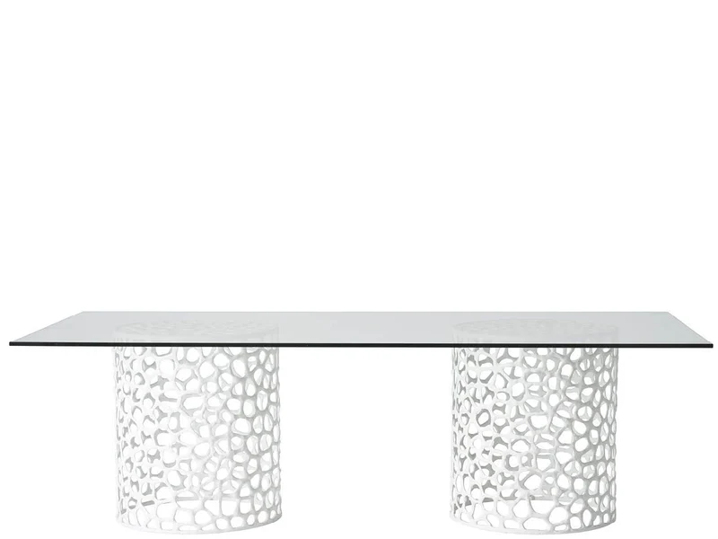 Oasis - Coral Rectangle Dining Table White