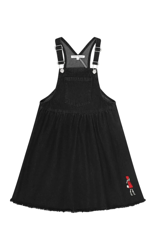 LITTLE PARNI BLACK DENIM FLARE JUMPER 4