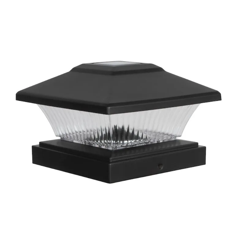 Moonrays 4-Pack Solar LED Post Light Caps Black