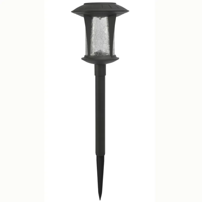 Moonrays Set of Solar Path Lights in Crackle Glass Pack of 6